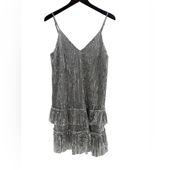 Lost + Wander Dresses & Skirts - Lost & Wander Metallic Ruffle Dress